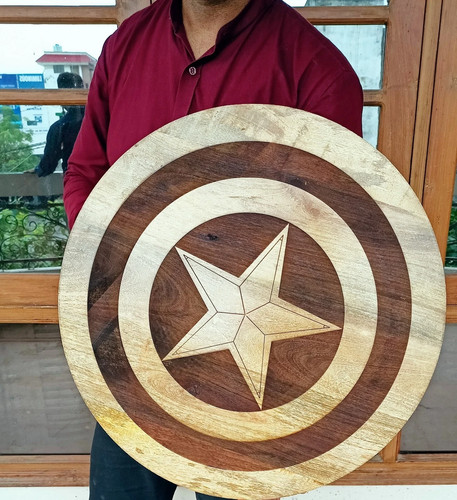 Scudo capitan america legno - america, in